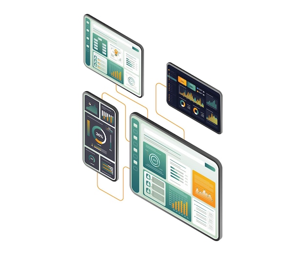 Webontwikkelaar data analist dashboard scherm