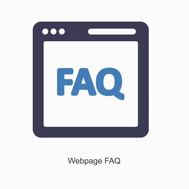 webpage faq and web icon concept