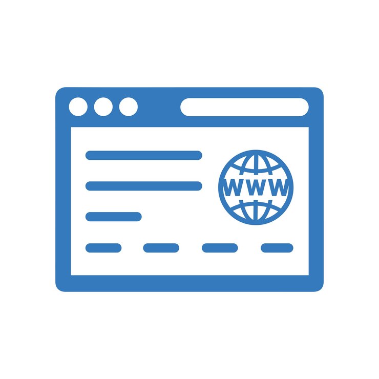 Vector webpage icon blue version
