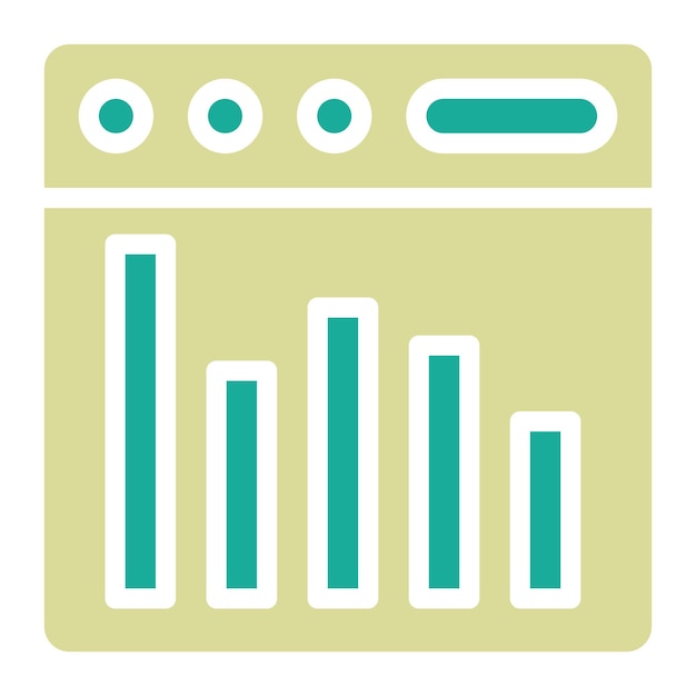 Vector webpage statistics vector icon illustration of business iconset