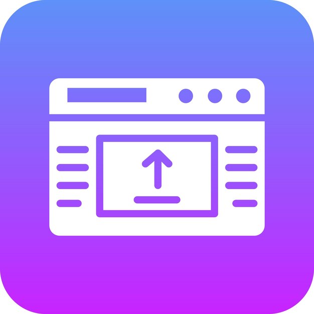 Webpagina Upload vector icoontje illustratie van SEO en SEM icoonset