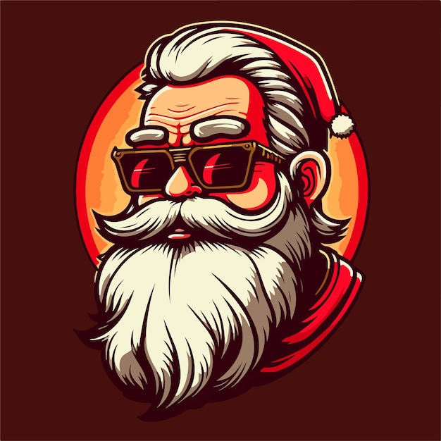 WebSanta mascot cartoon style. Secret Santa Christmas illustration with Santa Claus. vector illustra