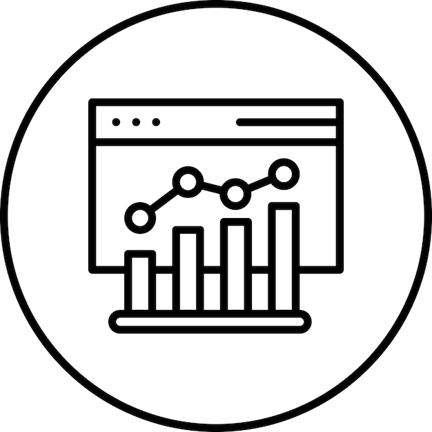 Website Analytics vector icoontje illustratie van Banking and Finance icoonset