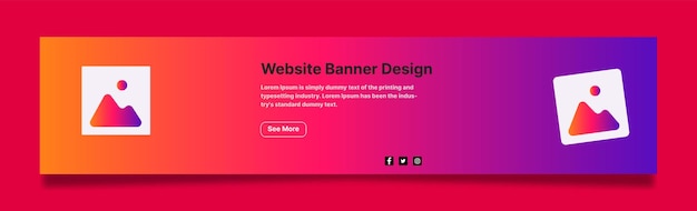 Vettore design del banner del sito web