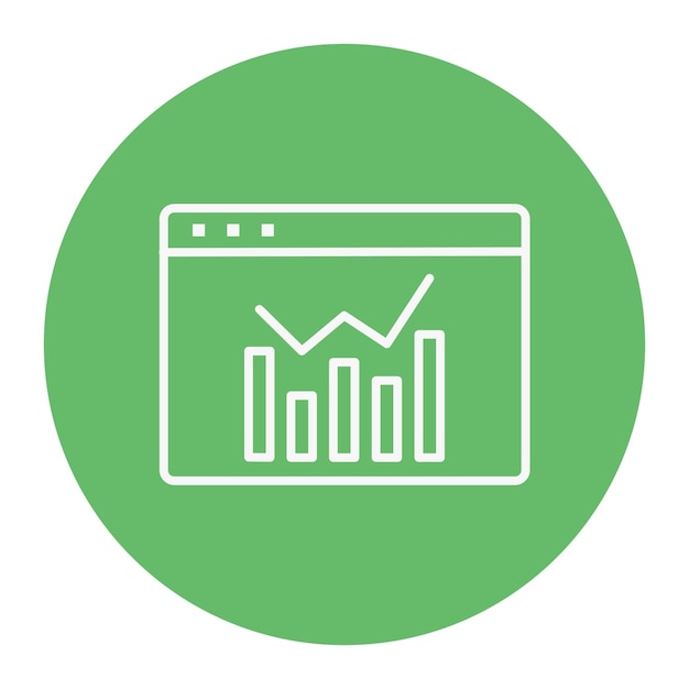 Website Bar Graph Vector Illustration