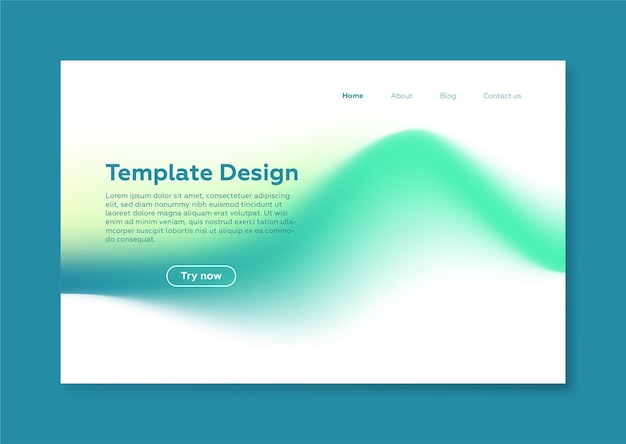 Vector website bestemmingspagina ontwerpsjabloon achtergrond met kleurovergang de sfeer is kalm en vredig