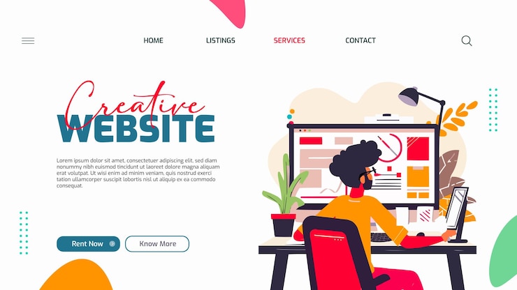 Vector website bestemmingspagina