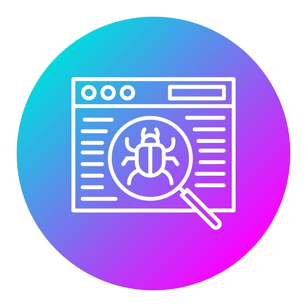 Website bug vector icoon Kan worden gebruikt voor codering en ontwikkeling iconen