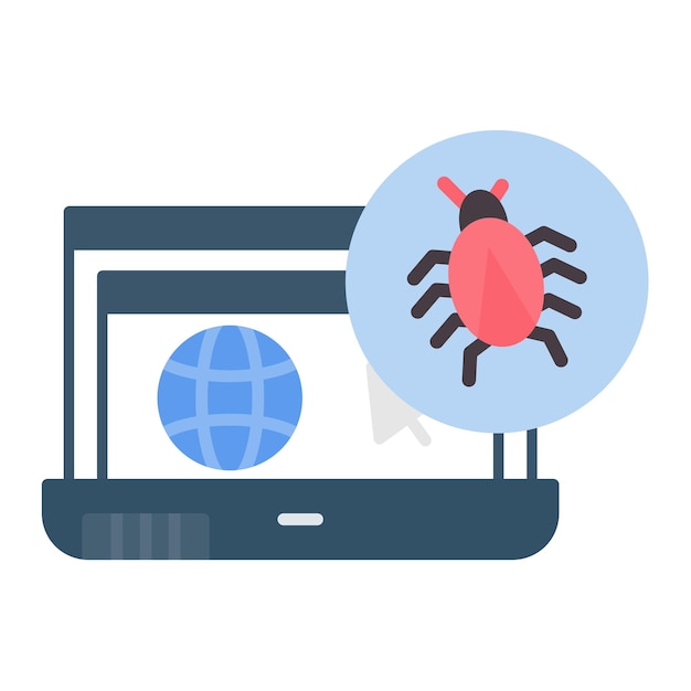 Website Bug Vector Illustration