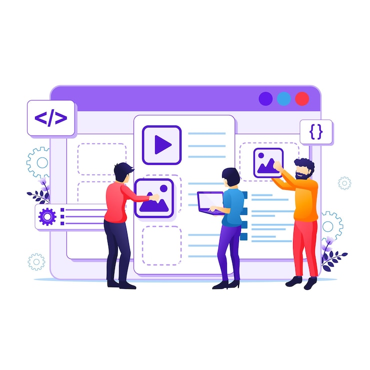 Vector website business vector flat design template