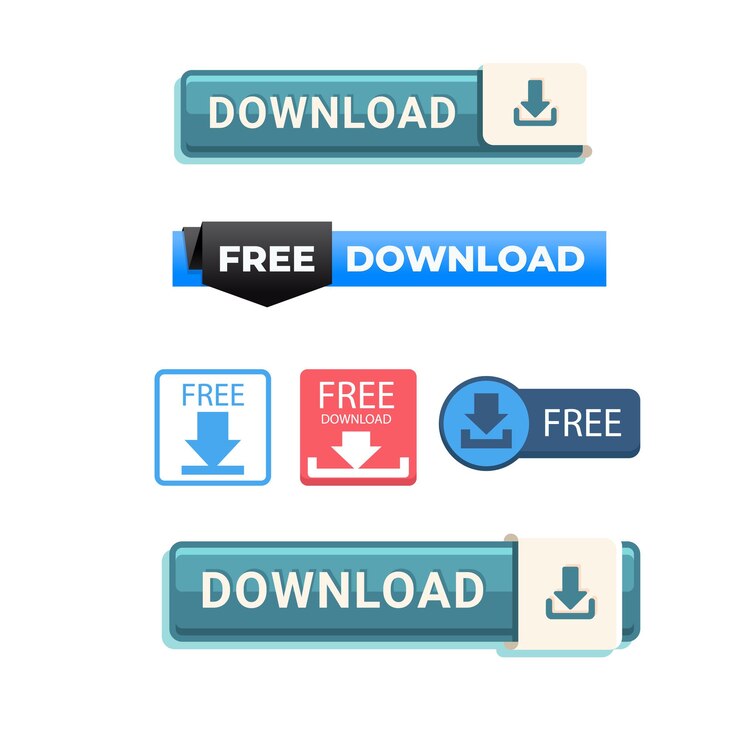 वेक्टर website button set