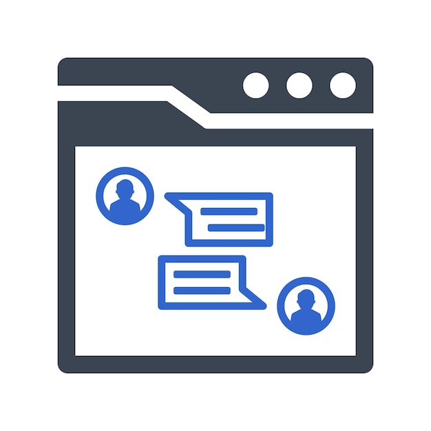 Website chat interface icon