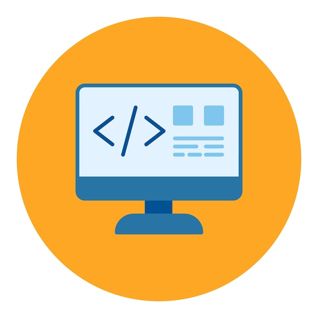 Website codering Platte illustratie