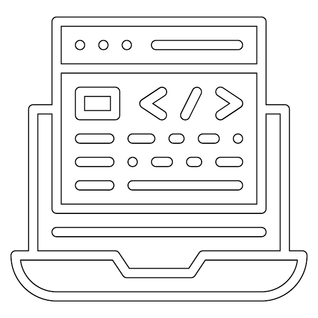 Website codering vector icoontje illustratie van codering en ontwikkeling icoonset