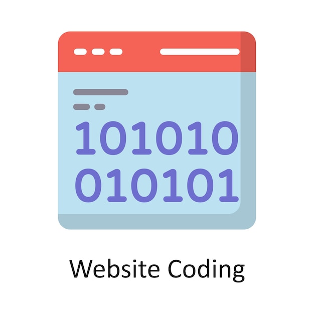 Website coding Vector Flat Icon Design illustration