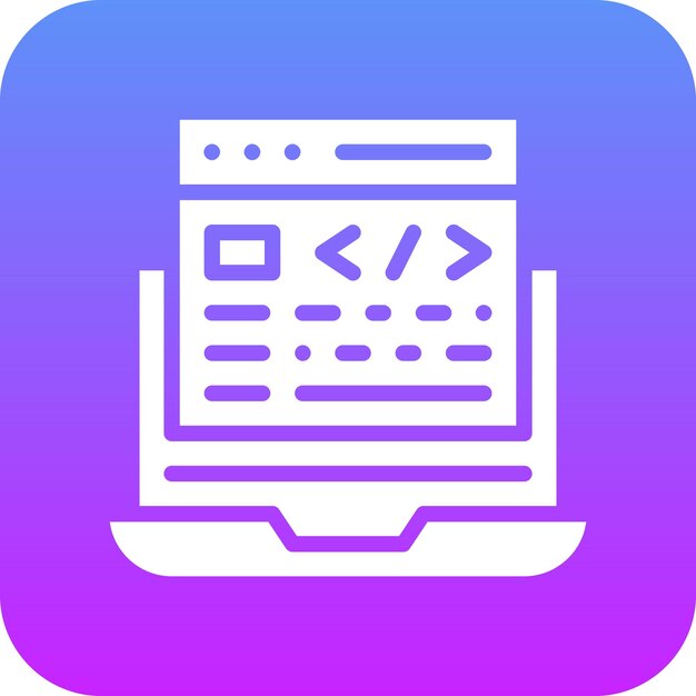 웹사이트 코딩 터 아이콘 일러스트레이션 코딩 및 개발 아이콘 세트