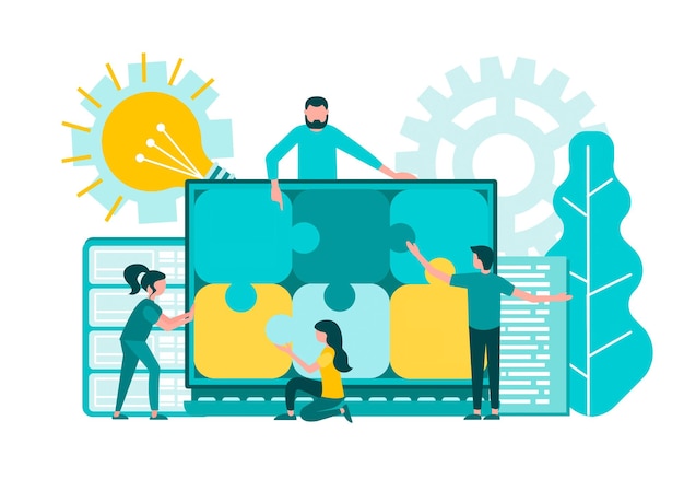 Website constructie UI en UX design programmering Werken in een team van webdesigners developers