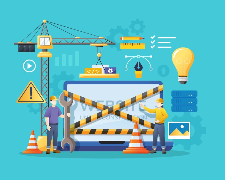 वेक्टर website under construction page