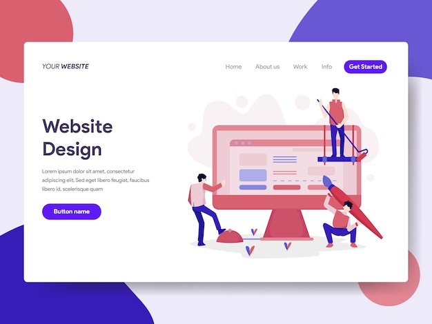 Vector website design illustration