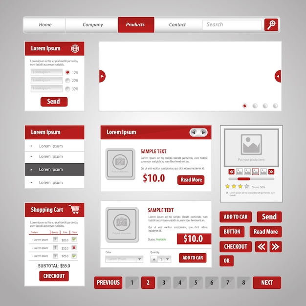 Website design template