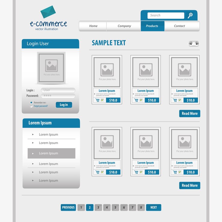 Vector website design template 