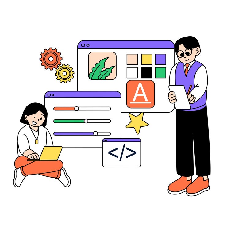Vector website designer illustration
