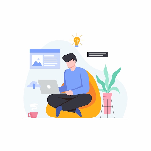 Website development concept illustration