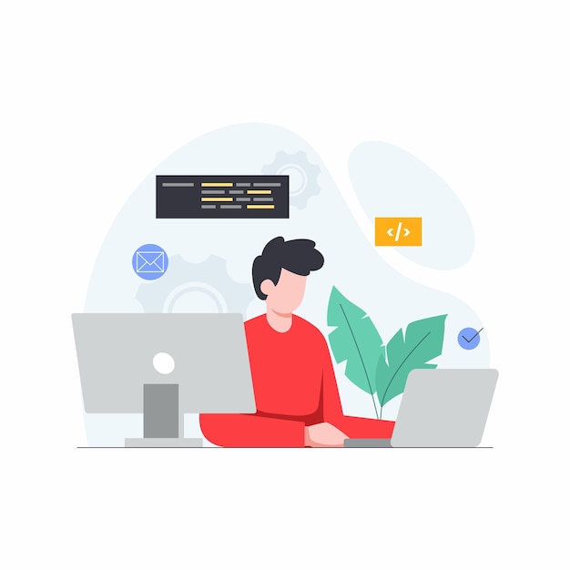 Website development concept illustration