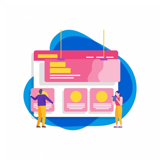 Vector website development flat illustration