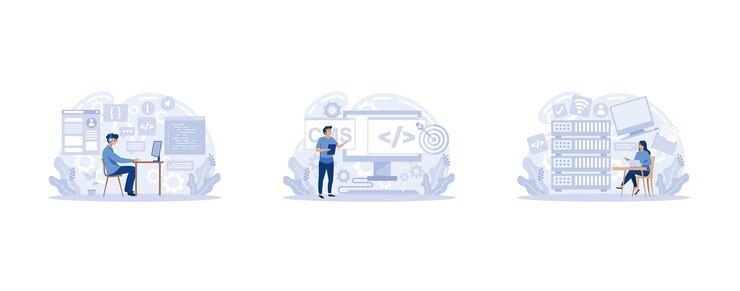 Premium Vector | Website development, web design. Programming and ...