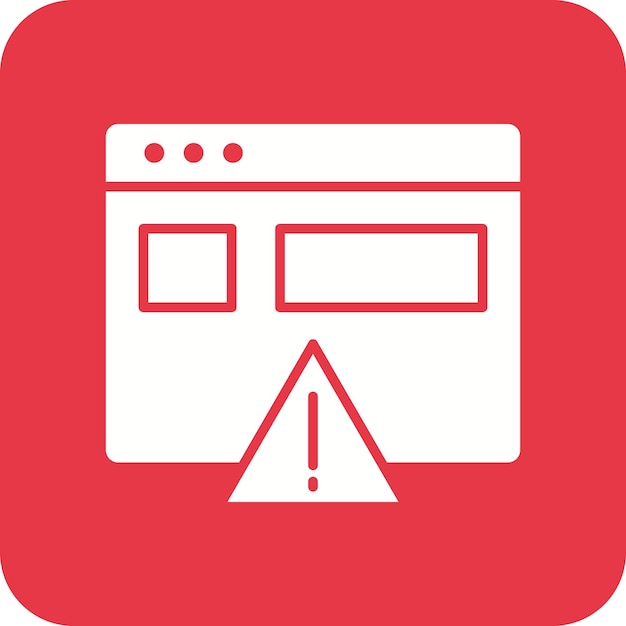 ベクトル ウェブサイトのエラーアイコンのベクトル画像はコーディングと開発に使用できます