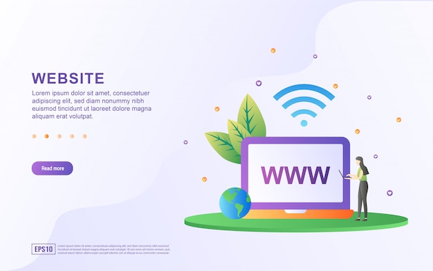 Website flat design concept.