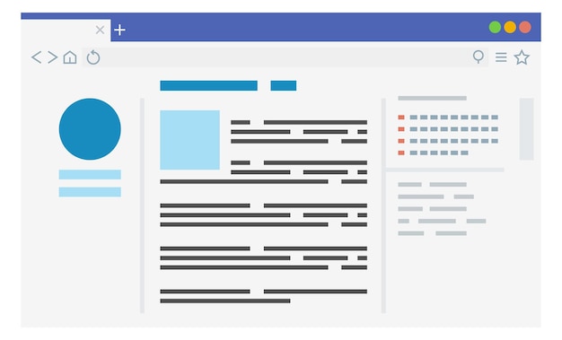 Vector website framework layout web interface arcitecture icon