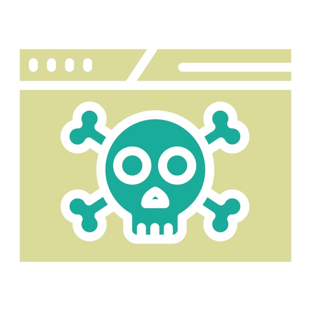 Website gehacked vector icoon illustratie van Cyber Security iconset