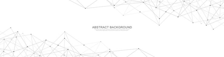 Vector website header or banner design with abstract geometric background and connecting dots and lines. global network connection. digital technology with plexus background and space for your text.