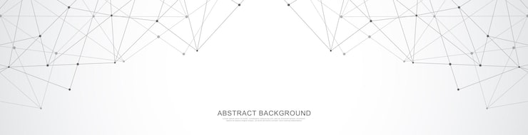 Vector website header or banner design with abstract polygonal background and connecting dots and lines global network connection digital technology with plexus background and space for your text