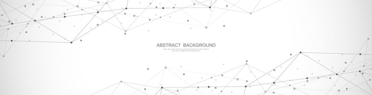 Vector website header or banner design with abstract polygonal background and connecting dots and lines global network connection digital technology with plexus background and space for your text