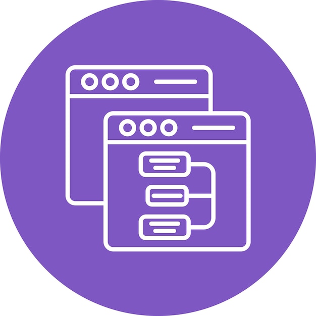 ウェブサイトの階層アイコンベクトル画像は,コンピュータプログラミングに使用できます.