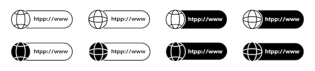 Website icon set browser iconen collectie website symbolen set web iconen internetverbinding internet-pagina's