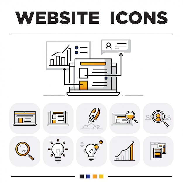 Vector website icon sets