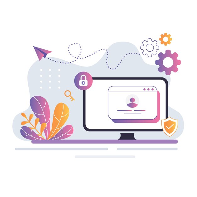 Website illustration vector design template