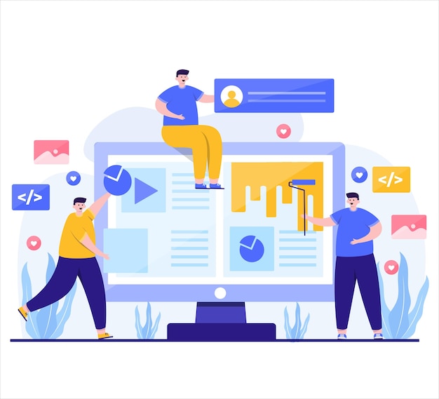 웹 사이트 일러스트레이션 터 디자인