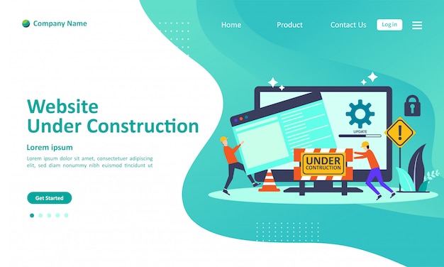 Vector website is under construction landing page