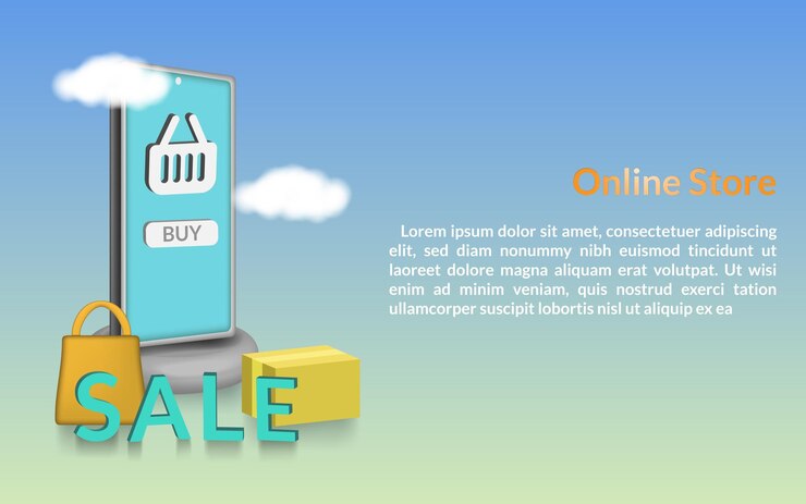वेक्टर website isometric sale product offer promotion retail concept landing page banner special