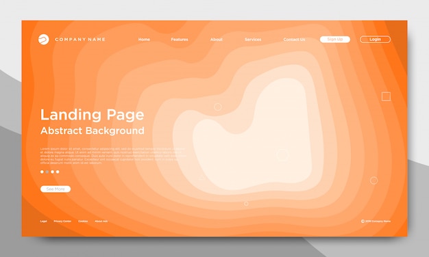 Website landing page, abstract and modern background