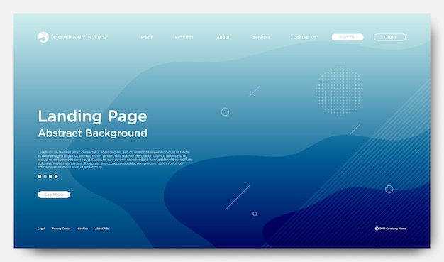 Vector website landing page background, modern abstract style