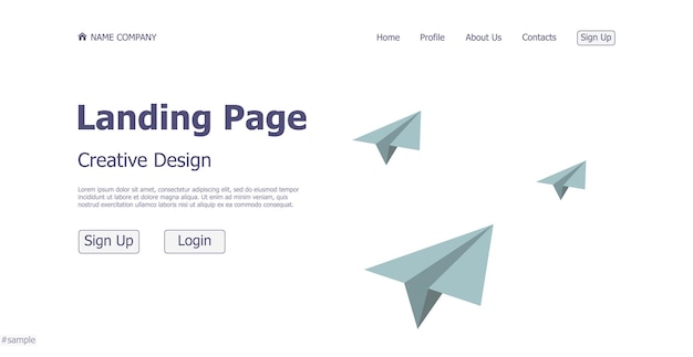 Website landing page business concept design concept vector