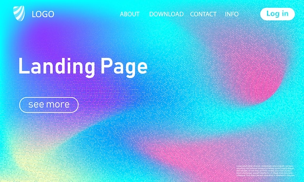 Website landing page. colorful wallpaper. trendy gradient poster.