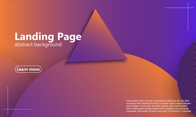 ウェブサイトのランディングページ。幾何学的な背景。最小限の抽象的なカバーデザイン。創造的なカラフルな壁紙。トレンディなグラデーションポスター。ベクトルイラスト。