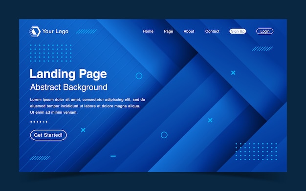 Website landing page template